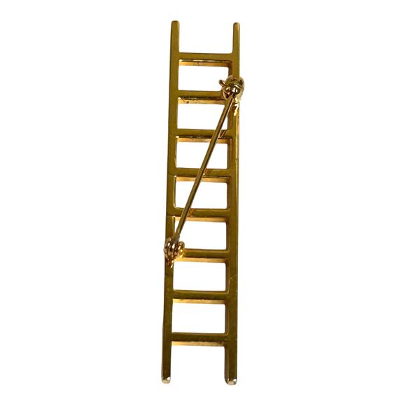 Vintage Small Ladder Gold Tone Pin - Picture 2 of 4